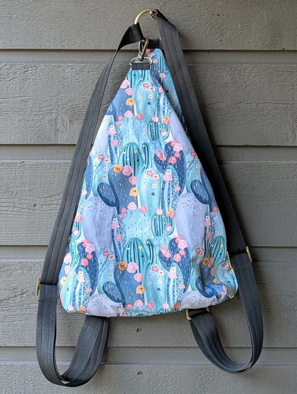 NWOT Black Butterfly Succulent Cactus Adjustable Backpack